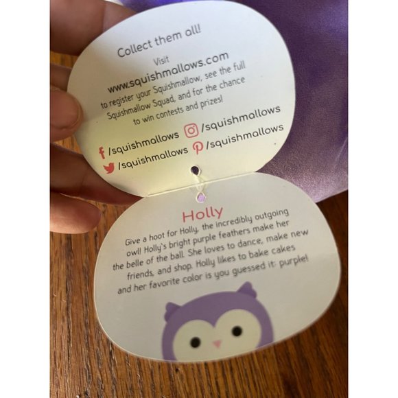 Squishmallow Stackable Purple Holly the Owl - Picture 11 of 11